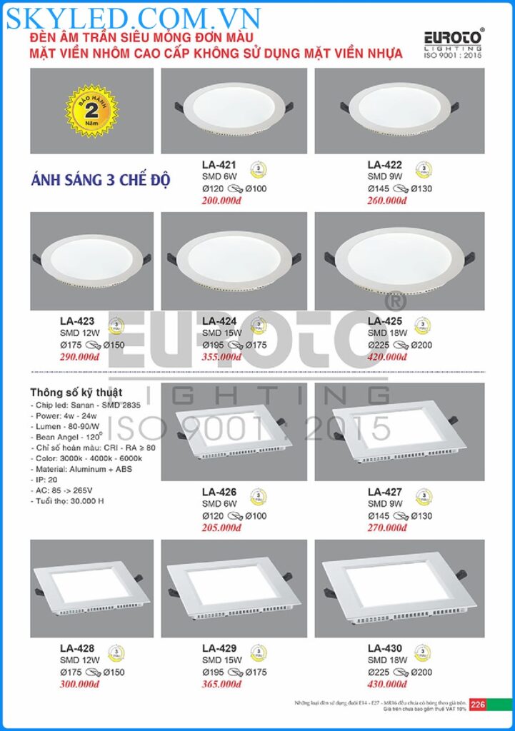 Catalogue Den Trang Tri Euroto 2022 222