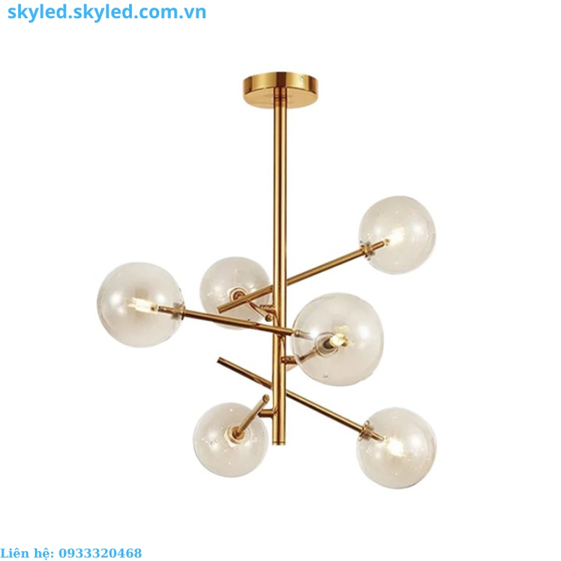 ĐÈN THẢ THIẾT KẾ TTK17T6 XI VÀNG BÓNG