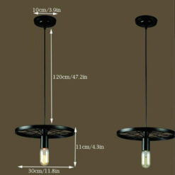 Đèn thả sắt bánh xe đạp THCN 117
