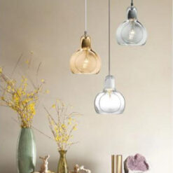 Đèn thả lọ thủy tinh khói THCN 208A – 19