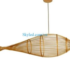 Đèn con cá mây tre