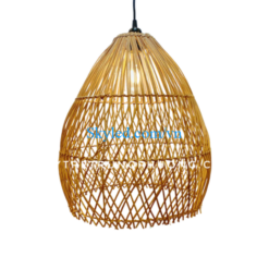 Đèn mây khung sắt chum dài