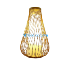 Lồng đèn tre búp sen dài xéo cong