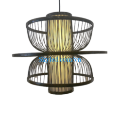 Đèn mây tre cánh bướm sơn đen