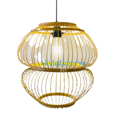 Đèn mây tre hình quả hồ lô