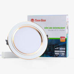 Đèn LED âm trần Downlight AT10 110/9W viền vàng