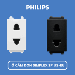 Ổ cắm đơn LeafStyle Simplex 2P US-EU Philips