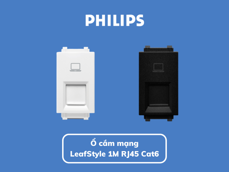 Ổ cắm mạng LeafStyle 1M RJ45 Cat6 Philips