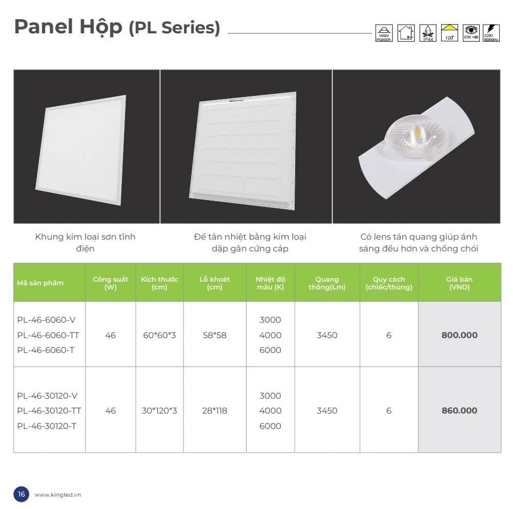 Bang Gia Den Panel Hop 600x600, 300x1200 Kingled