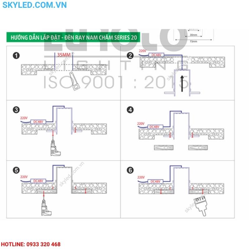 Cách Lắp đèn Nam Châm