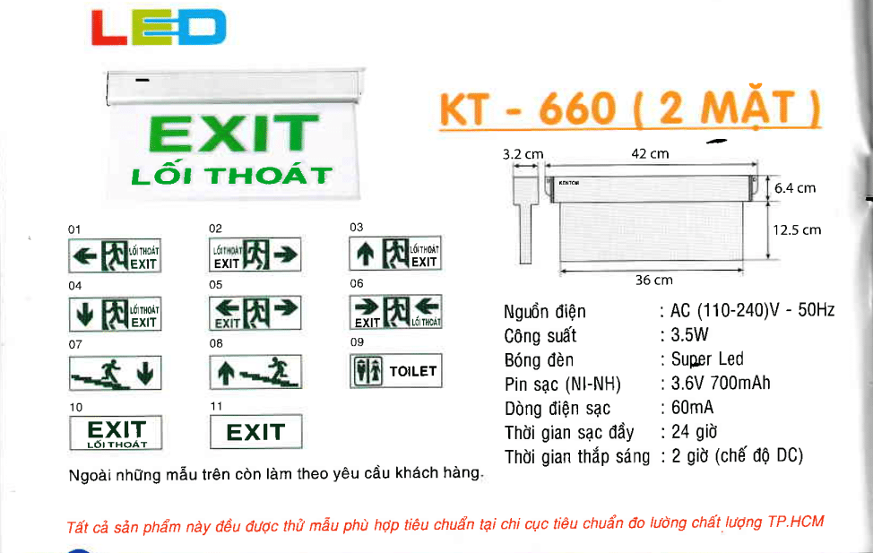 Den Exit Kentom Kt 660 2 Mặt