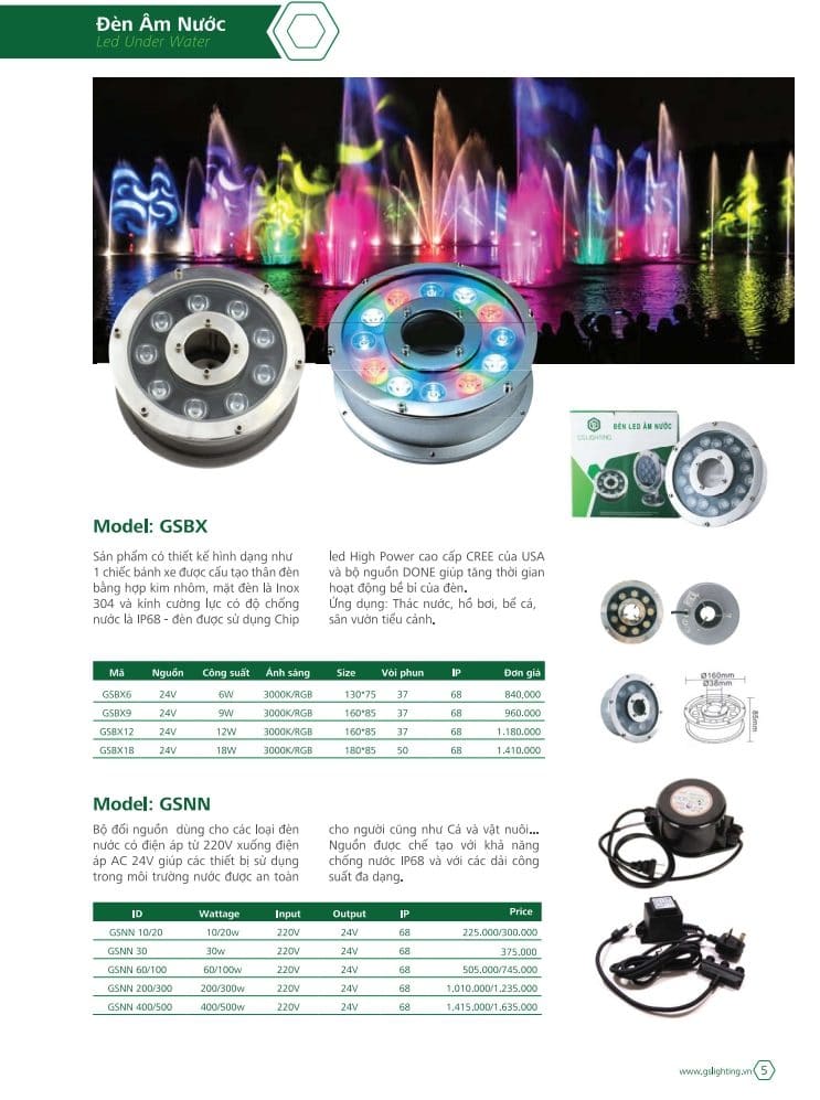 Den Led Am Nuoc Gs Lighting