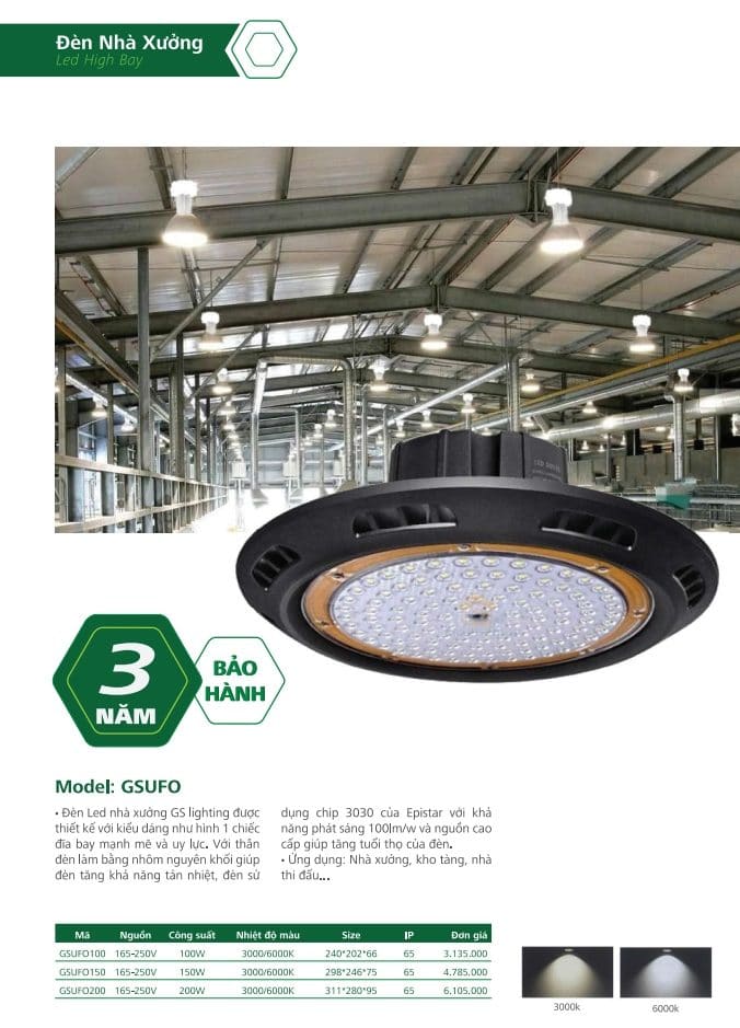 Den Led Nha Xuong Gs Lighting