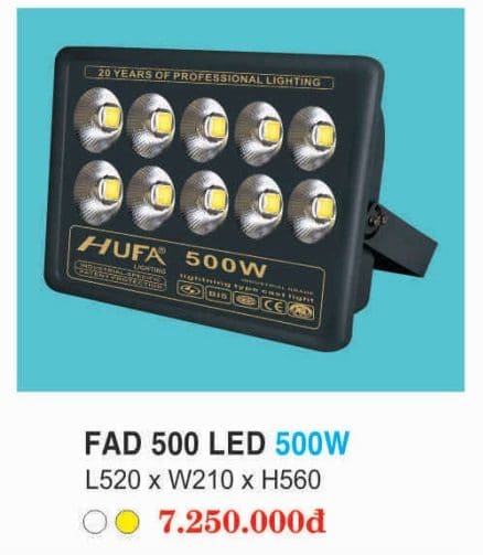 Den Pha Fad 500 Led 500w Hufa