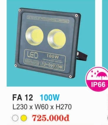 Den Pha Led Fa 12 100w Hufa