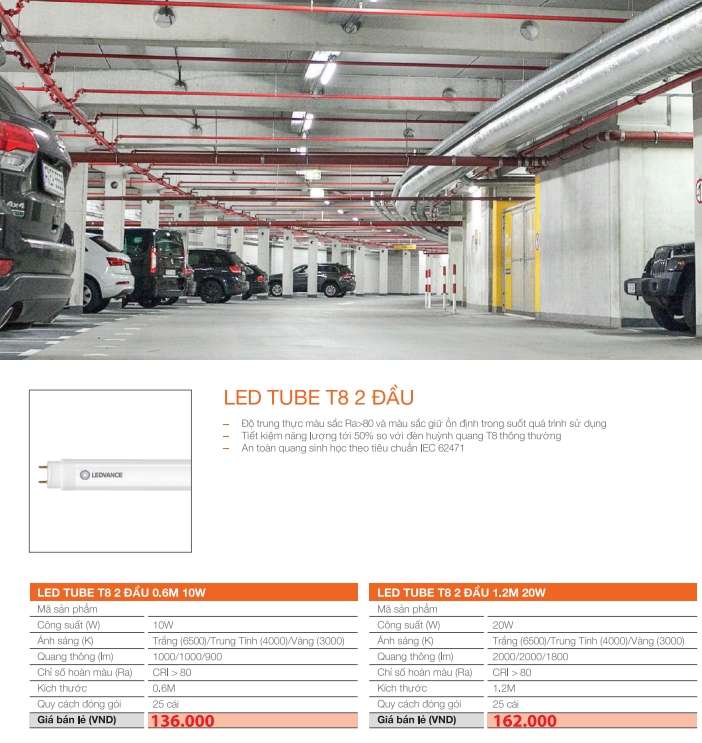 den tuyp led t8 2 dau