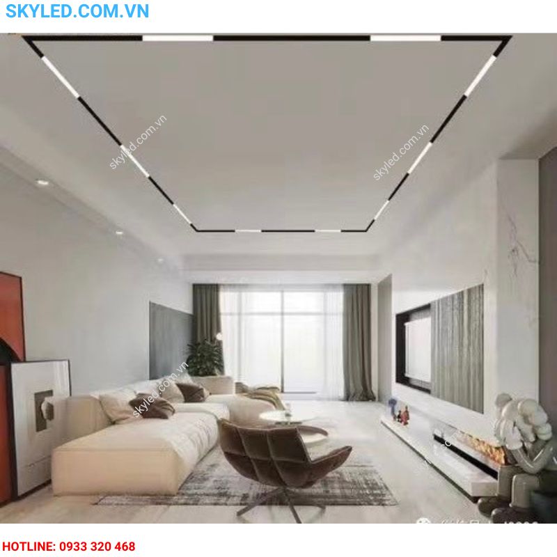 Hinh Anh Thuc Te 2 Den Led Thanh Ray Am Tran