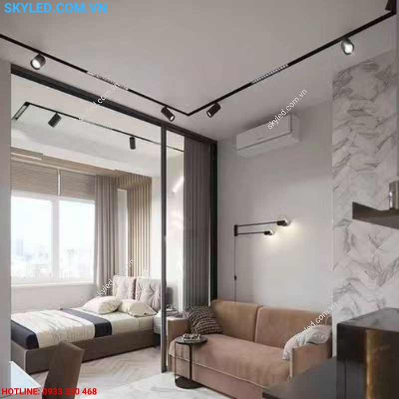 Hinh Anh Thuc Te 5 Den Led Thanh Ray Am Tran