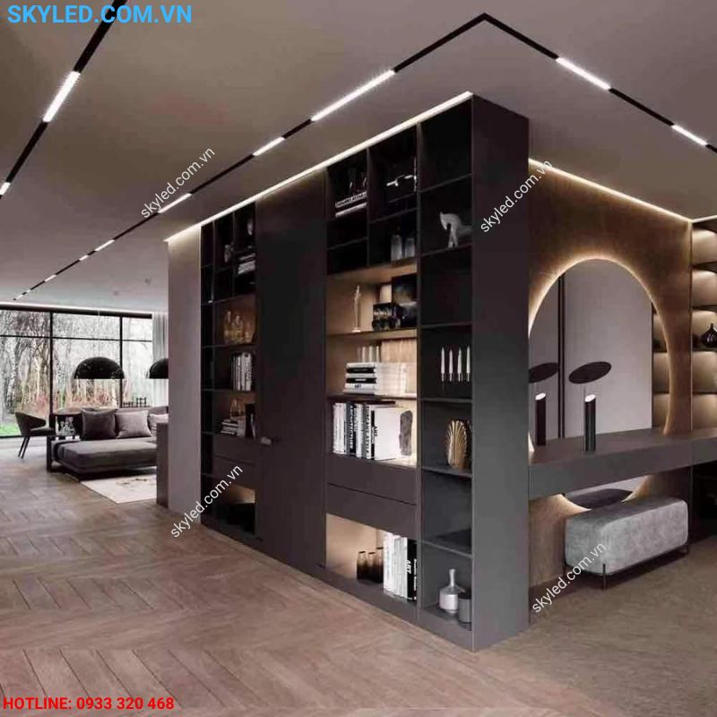 Hinh Anh Thuc Te Den Led Thanh Ray Am Tran